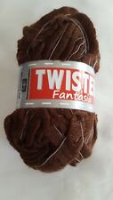 150g TWISTER Fantasia dunkelbraun Schalwolle Rüschenwolle incl. Anleitung NEU