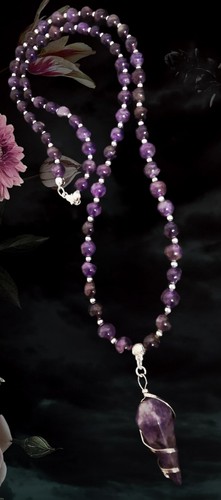 Amethyst halskette 40cm - amethyst, halskette🌀40cm