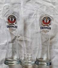 Set 2 Erdinger Weißbiergläser 0,5 Liter + 1 Weißbierglas Weihenstephan 0,3 Liter