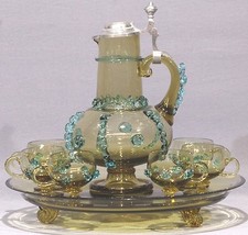 Antik glas likörset - um, 1900