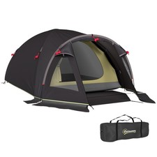 Campingzelt für 4 Personen leicht UV 50+ Tunnelzelt mit Vordach Seitentür