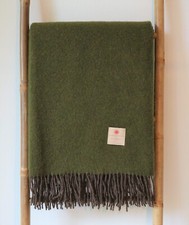 100% Lammwolle Decke von Interior by Hakito Plaid 140x200 Tagesdecke ver. Farben