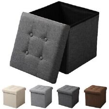 EUGAD Sitzhocker faltbar Sitzbank Sitzwürfel Aufbewahrungsbox Dunkelgrau