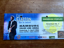 Eric Clapton live in Concert Ticket 2004, Color Line Arena Hamburg