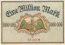 Bergen a. Rügen Kreisausschuss 1 Million Mark 1923 leicht gebraucht
