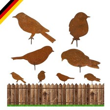 Rostige Vogel Gartenstecker