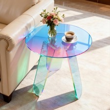 Acrylglas Couchtisch Sofatisch Wohnzimmertisch 45cm Transparent Beistelltisch