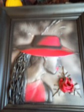 Sehr schönes Lederbild, Dame