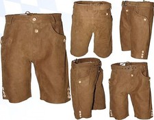 kurze sportliche Lederhose Trachtenlederhose Plattlerhose bestickt