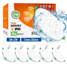 6er LED Einbaustrahler IP65