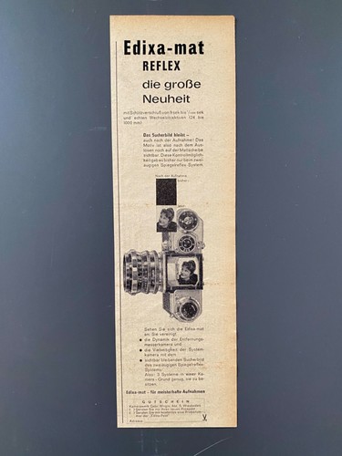1960 edixa mat reflex - 1960, kamera