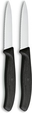 2x Victorinox Gemüsemesser/Küchenmesser Wellenschliff 8cm  / schwarz 6.7633
