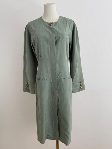 Vintage seide mantelkleid - vintage, 90s