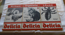 50s60s70s DELICIA DDR Werbung Schild Reklame Drogerie Parfum VEB Ostalgie alt