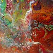 Original acrylbild fluid - acrylbild,