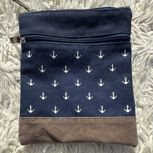 Damen tasche canvas - damen, blau/braun