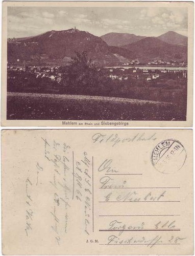 Ansichtskarte mehlem bonn - ansichtskarte, mehlem-bonn