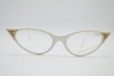 Vintage Brille Robert la Roche LR 350 Weiß Gold Oval Brillengestell eyeglasses