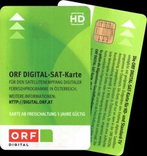 ⛷️ ORF HD Dig. Karte Smartcard - NEU - Freigeschaltet bis 2030 -Irdeto