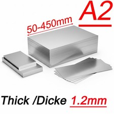 Edelstahlblech gebürstet Dicke 1.2mm V2A Zuschnitte Platte VA Blech 50 100-450mm