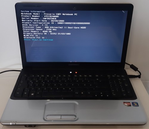 Compaq presario cq61 - hp,