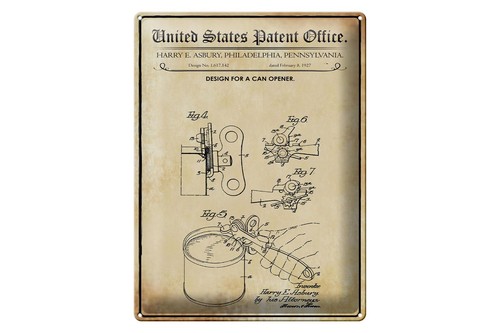 Blechschild patent 30x40 - blechschild,