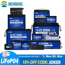 LiFePO4 Akku 12V/24V/48V 6Ah 30Ah 100Ah 200Ah Lithium Batterie BMS für RV Solar
