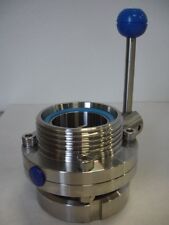 Scheibenventil Klappventil DN 50 Milchgewinde Edelstahl 1.4301 NEU