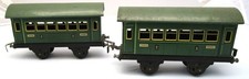 Bing HWN Doll Märklin Heinrich Wimmer Spur 0 Personenwagen 2 Stück 2-achsig