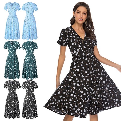 Damen sommerkleid kurzarm - damen,