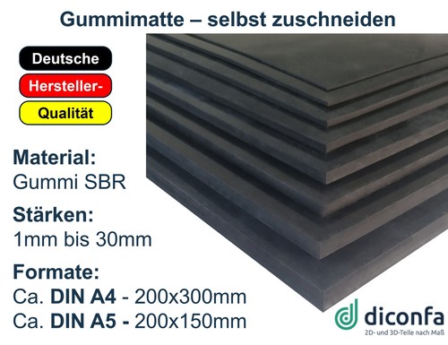 Gummimatte sbr din a5 - din, a4