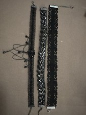 chokerkette 3 Stück Länge 30 cm schwarz 