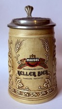 Aufwändiger Krug mit verziertem Deckel Maisel Bamberg Kellerbier 0,5 l