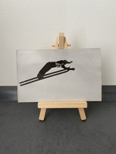 Vintage Postkarte Skisprung, Weitsprung, Sportler, Mann, sehr alt