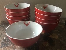 10 x DEPOT Schalen Schüssel Desserstschale Rot weiß, top Zustand