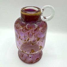 Vase Eisch Glas Vintage Pfauenauge Kollektion Pink Glaskunst Opalglas