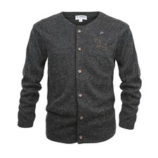 Trachtenstrickjacke Trachten Herren  Strick Trachtenjacke grau meliert Hirsch