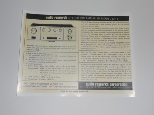 Audio research 3 - audio,