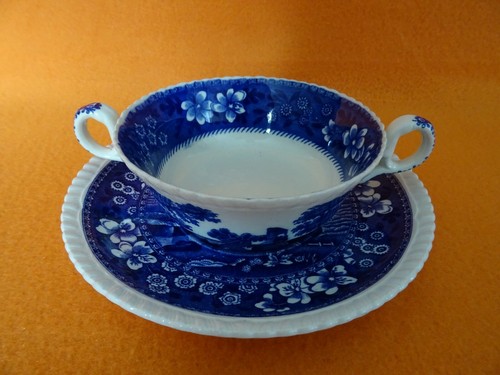 Spode england blue - england, tower"