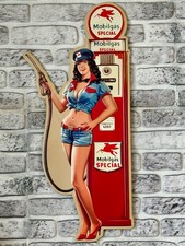 Blechschild pump girl geprägt - pump,