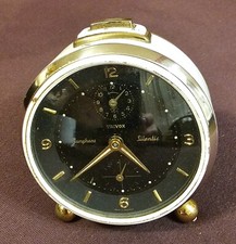 Antik JUNGHANS TRIVOX SILENTIC Schwarz Zifferblatt Wecker