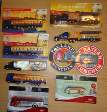 FC BAYERN MÜNCHEN Trucks  5 x eingepackt, 4 x ausgepackt + 2 Coca Team Bus 54+06