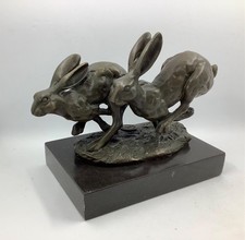 Bronze Skulptur "Zwei rennende