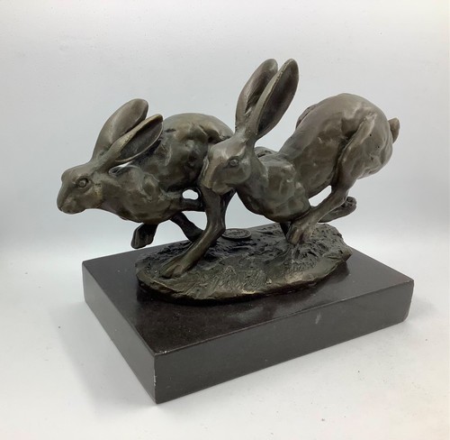 Bronze skulptur zwei rennende - skulptur, "zwei