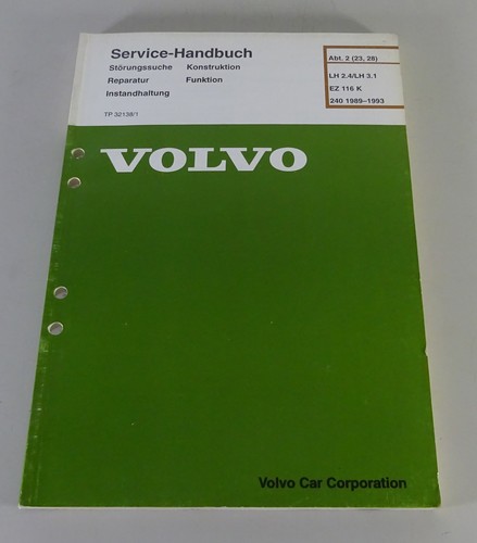 Werkstatthandbuch volvo 240 - volvo,
