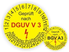 Prüfplaketten Geprüft nach