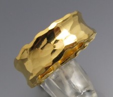 REIF-DESIGN - GEHÄMMERTER RING - HANDARBEIT - UNIKAT AUS EIGENER GOLDSCHMIEDE