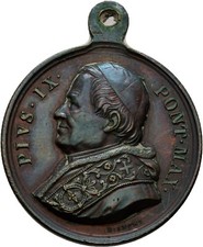 Medaille Pius IX., 29 mm/ 11,6 g Original Münze #T378