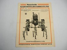 IHC Farmall Traktor für Kartoffelbearbeitung Prospekt ca. 1930