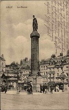 Feldpostkarte 1915 Feldpost-AK Straßen Partie La Deesse Lille nach Hilbersdorf